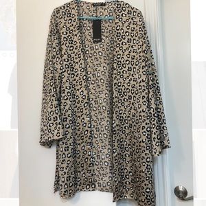 Cheetah satin kimono